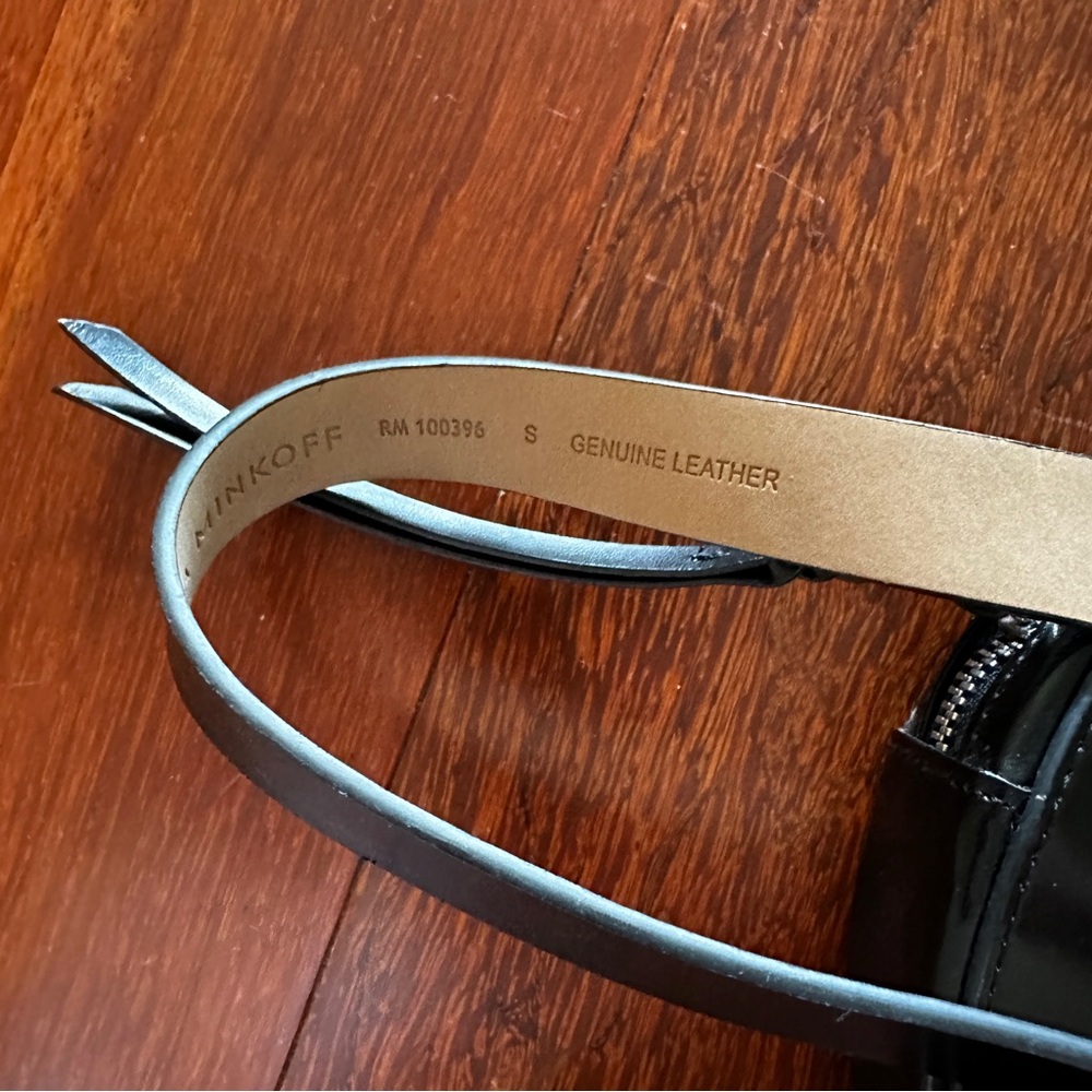 NWOT ~ REBECCA MINKOFF  Black Loki Studded Belt Bag w/front pocket - Picture 9 of 15